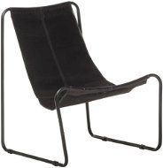 Relaxační židle černá pravá kůže , 323725 - Křeslo