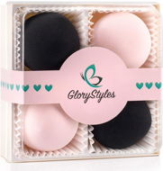 GloryStyles Sada houbiček na make-up - růžová/černá - Makeup Sponge