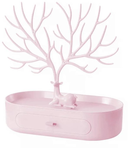 Hurt Jewellery stand with drawer Deer, pink - Jewellery Stand - Main image