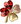 Four-leaf clover brooch 313001 Gold-red