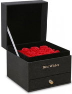 MDS Valentýnská krabička na šperky s růžemi, černá šperkovnice - Jewelry Case