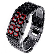 MDS Chytré LED hodinky v kovovém provedení - Iron Samurai Lavender - Watch