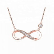 Bear Necklace infinity sterling silver 925/1000, 4 g, rose gold - Necklace