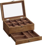 Houseland Úložný box na hodinky Vrangle, hnědý - Box na hodinky