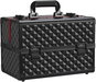 Makeup Case YAHEE LUXURY Cosmetic Case - Diamond Black/Red - Kosmetický kufřík