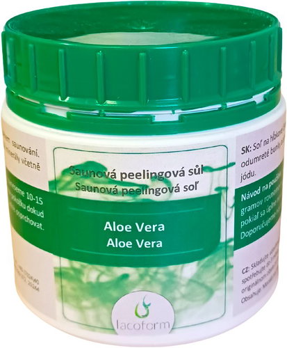 LACOFORM Facial peeling - sauna salt, Aloe vera 500 g - Body Scrub - Main image