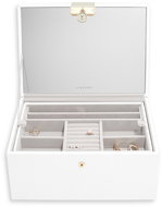STACKERS Jewelry box with mirror Luxury Classic White, white - Jewellery Box