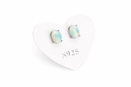 Colektio Opál náušnice ovál (Ag 925/1000, 0,29 g) - Earrings