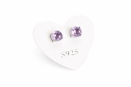 Colektio Earrings Amethyst faceted. (Ag 925/1000, 0.23 g) - Earrings