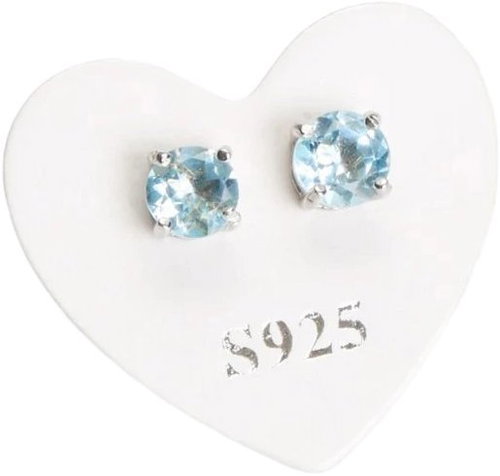 Colektio Topaz facet. Earrings (Ag 925/1000, 0,23 g) - Earrings - Main image