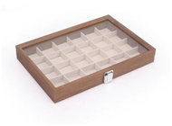 Colektio Jewellery case with glass lid - 24 compartments - Jewellery Box