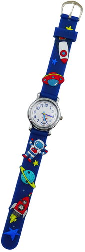 QKIDS Analogue Watch - Astronaut, Blue - Children's Watch - Main image