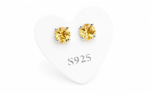 Colektio Citrín fazet. náušnice (Ag 925/1000, 0,23 g) - Earrings - Main image