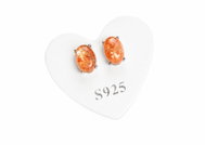 Colektio Sluneční kámen náušnice ovál (925/1000, 0,29 g) - Earrings