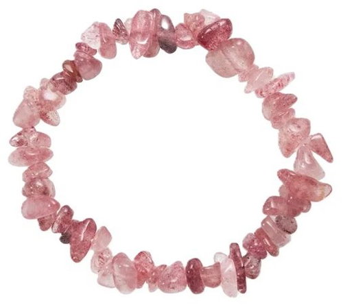 Colektio Strawberry Quartz Chip Bracelet - Bracelet - Main image