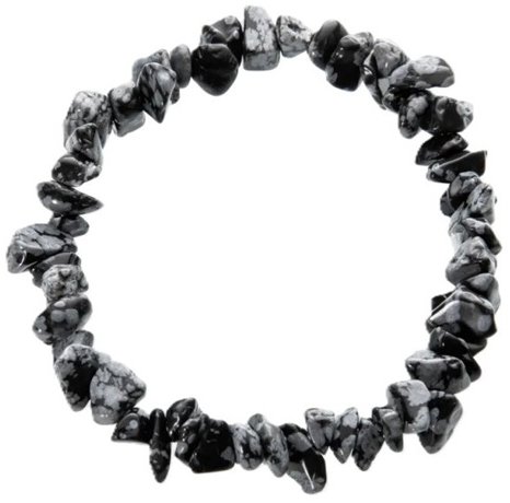 Colektio Chipped Snowflake Obsidian Bracelet - Bracelet - Main image