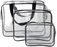 RETOO Vodotěsná průhledná kosmetická taška, sada 3 ks - Make-up Bag