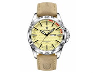 Leventi Poedagar 895 Luxusní pánské hodinky Quartz 45 mm stříbřitě žluté - Watch