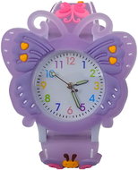 QKIDS Hodinky svítící ve tmě - Fialový motýl - Children's Watch