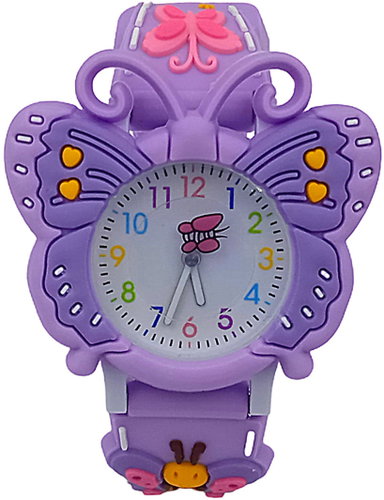 QKIDS Flying butterfly watch, purple - Children's Watch - Main image