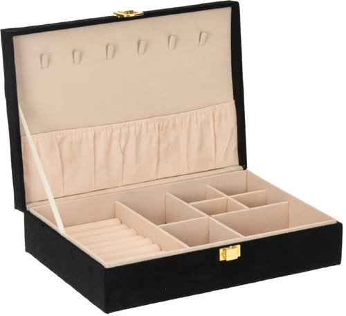 Homestyling KO-HZ1810080 28×19cm, black - Jewellery Box - Main image