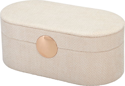 H&L Jewellery box with mirror 25cm, white - Jewellery Box - Main image