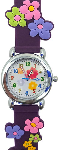 QKIDS Flower watch, purple - Children's Watch - Main image