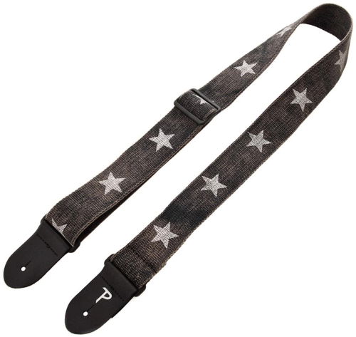 2 Black Basic Leather Guitar Strap - Perris Leathers