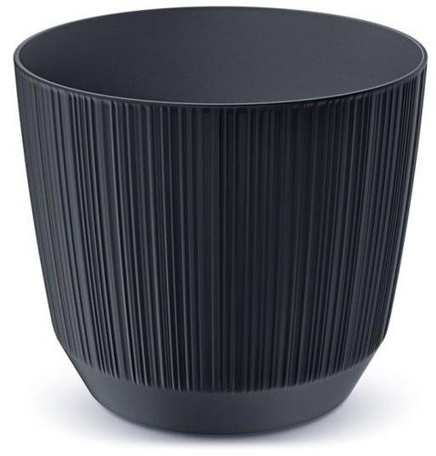 PROSPERPLAST Květináč RYFO antracit 12,6 cm - Květináč - Main image