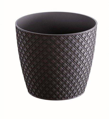 PROSPERPLAST Květináč ORIENT antracit 15,7cm - Květináč - Main image