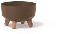 PROSPERPLAST Květináč GRACIA LOW ECO WOOD kávový 23,5 cm - Květináč