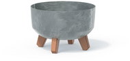 PROSPERPLAST Květináč GRACIA LOW BETON EFFECT šedý 23,5 cm - Květináč