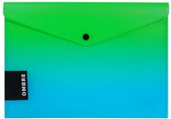 KARTON P+P OMBRE notebook with button A4, green - Document Folder