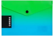 KARTON P+P OMBRE notebook with button A5, green - Document Folder