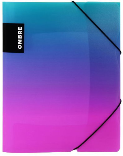Schnellhefter KARTON P+P OMBRE mit Gummiband, A4, PP, rosa - Dokumentenmappe - Hauptbild