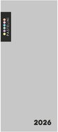Cardboard P+P PASTELINI PVC weekly 2026, grey - Planner