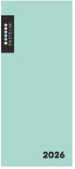 Cardboard P+P PASTELINI PVC weekly 2026, green - Planner