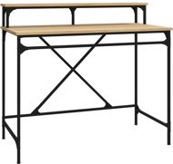 SHUMEE Psací stůl dub sonoma 100 × 50 × 90 cm kompozitní dřevo a železo - Desk