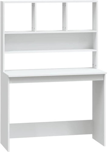 SHUMEE Writing desk with shelves white 102 × 45 × 148 cm composite wood - Writing Desk - Main image