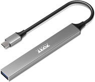 PORT CONNECT USB-C HUB, 4× USB + 1× USB-C 100W PD, Silver - Docking Station