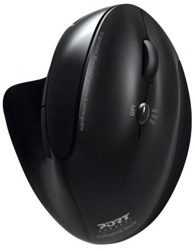 PORT CONNECT Ergonomic Rechargeable, black - Mouse - Main image