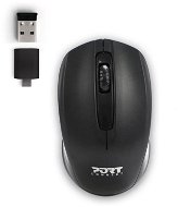 PORT CONNECT Wireless Office Mouse - kabellos - USB-A/USB-C Dongle - schwarz - Maus