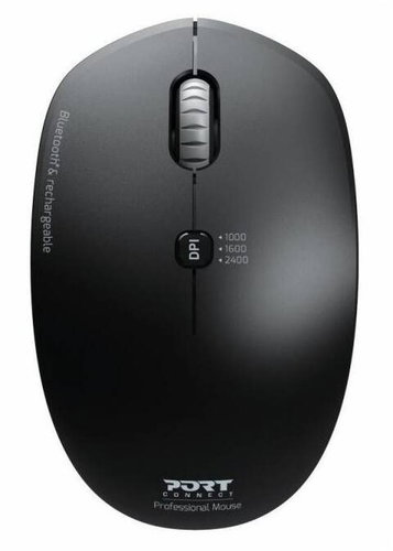 PORT CONNECT Rechargeable BT COMBO PRO, wireless, black - Mouse - Main image