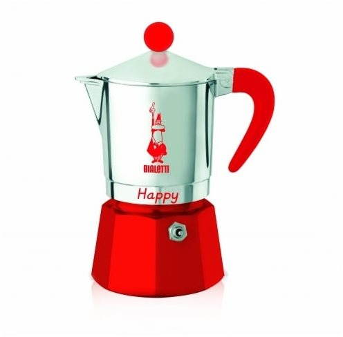 Bialetti Happy for 3 Cups, Red - Moka Pot - Main image