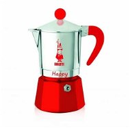 Bialetti Happy for 3 Cups, Red - Moka Pot