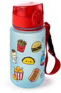 Puckator Nerozbitná plastová dětská láhev s víčkem 350 ml, Foodiemals - Drinking Bottle
