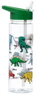 Puckator Nerozbitná plastová láhev s brčkem 550 ml, Dinosaurus - Drinking Bottle