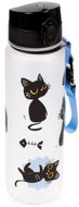 Puckator Nerozbitná plastová láhev s víčkem 600 ml, Lucky the Black Cat - Drinking Bottle
