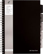 PUKKA PAD Black project book, A4, linkovaný, 125 listů - Poznámkový blok