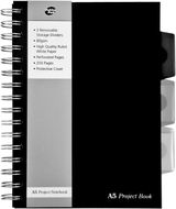 PUKKA PAD Black project book, A5, linkovaný, 125 listů - Poznámkový blok